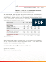 Prévia Operacional 1T24 - 2024: 09 de Abril de 2024