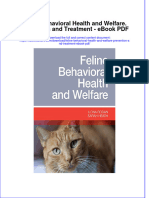 Ebook Feline Behavioral Health and Welfare Prevention and Treatment PDF Full Chapter PDF