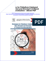 Ebook Strategies For Palladium Catalyzed Non Directed and Directed C H Bond Functionalization PDF Full Chapter PDF