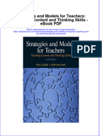 Ebook Strategies and Models For Teachers Teaching Content and Thinking Skills PDF Full Chapter PDF