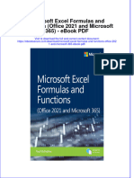 Download ebook Microsoft Excel Formulas And Functions Office 2021 And Microsoft 365 Pdf full chapter pdf