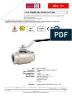 Technical Datasheet 2 Pieces Forged Stainless Steel Ball Valve 800lbs