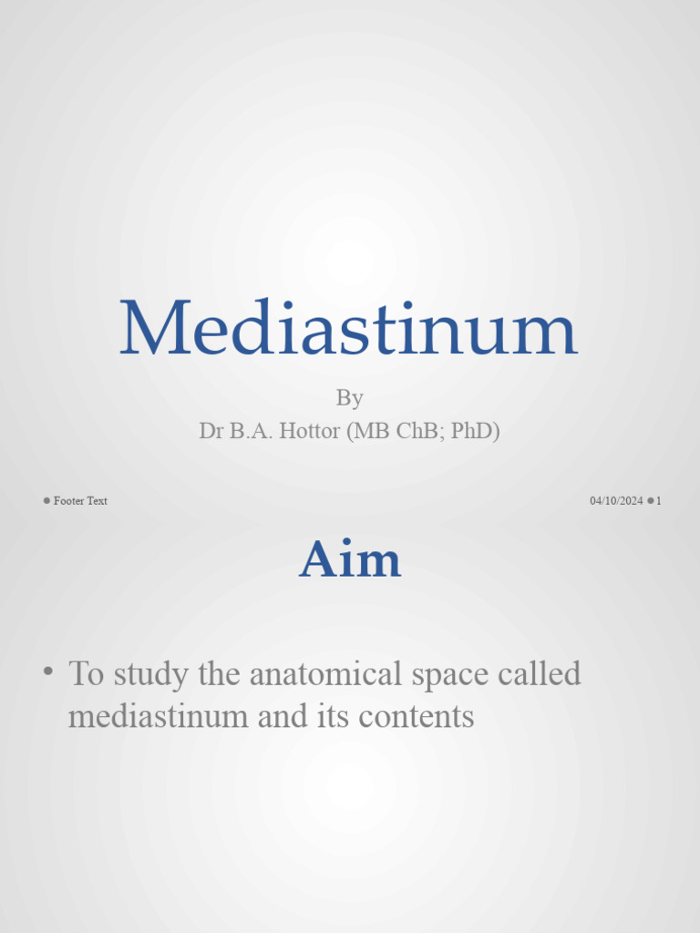 Understanding the Mediastinum Anatomy | PDF | Esophagus | Aorta