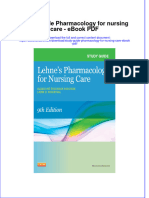 Download ebook Study Guide Pharmacology For Nursing Care Pdf full chapter pdf