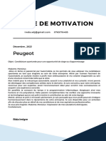 Lettre de Motivation