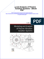 Download ebook Modeling And Analysis Of Passive Vibration Isolation Systems Pdf full chapter pdf