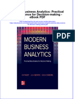 Ebook Modern Business Analytics Practical Data Science For Decision Making PDF Full Chapter PDF