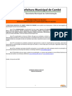 Concurso Público #001/2022 Edital de Homologação Da Classificação Final #016/2023