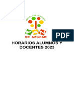 Horarios 2023 Pan de Azucar