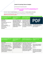 Assessment of Learning: Source Analysis