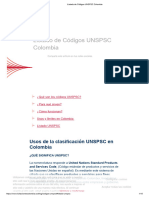 Listado de Códigos UNSPSC Colombia