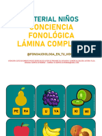 Producto 1. Conciencia Fonológica Lámina Completa