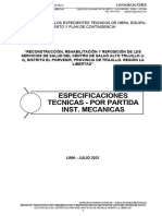 Especificaciones Tecnicas - Por Partida Inst. Mecanicas