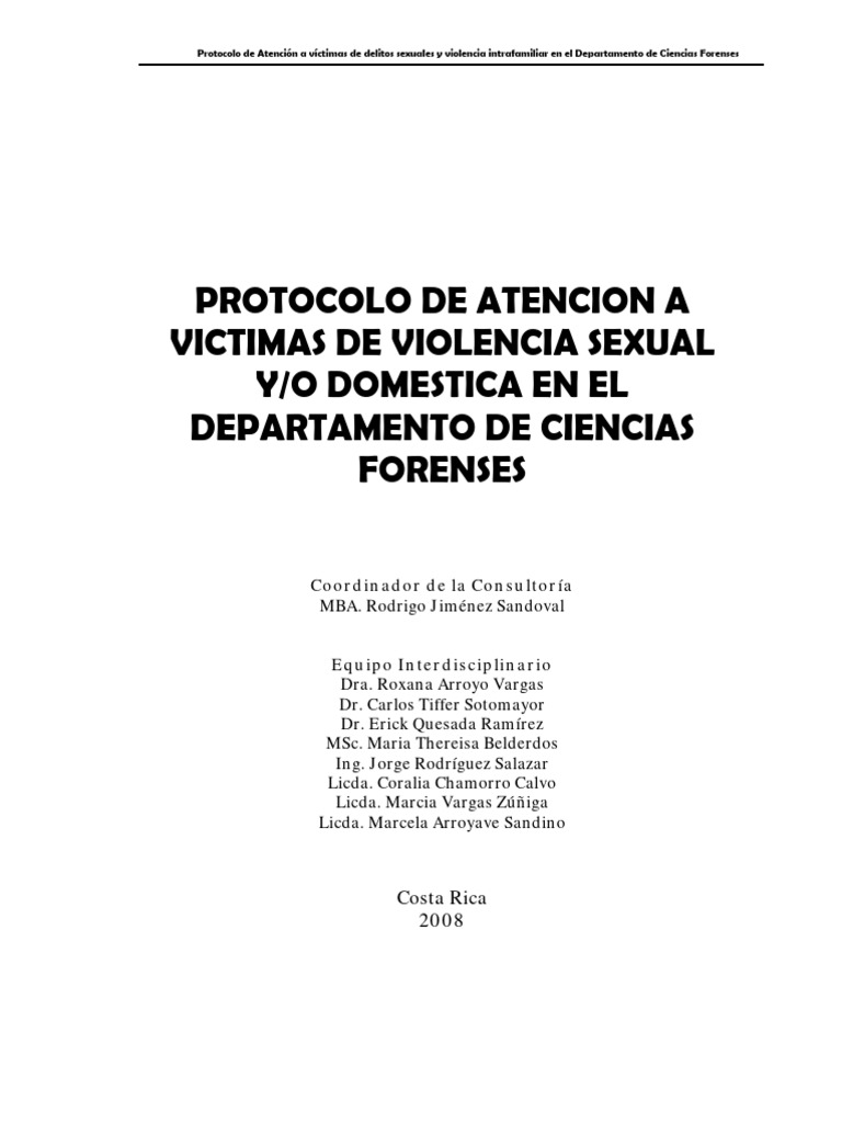Protocolo de Atención a Víctimas de Violencia | PDF | La violencia ...