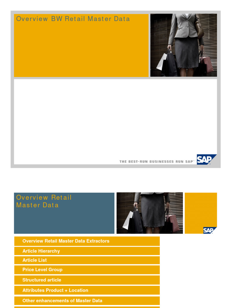 BW Retail Master Data Overview | PDF | Retail | Enterprise Resource ...