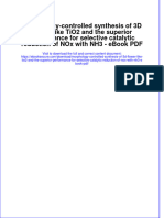 Morphology-Controlled Synthesis of 3D Flower-Like Tio2 and The Superior Performance For Selective Catalytic Reduction of Nox With Nh3 - Ebook PDF