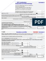 CPP Contributions On Self-Employment and Other Earnings Schedule 8