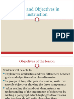 Lesson 6 Goals and Objectives in Instruction