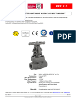 Technical Datasheet Forged Carbon Steel A105n Gate Valve Trim16 Class800 NPT