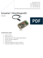 Instrukcja Obslugi Konwerter 1wire Wiegand26