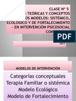 Clase 5 05-09 Modelos Sistémico y Ecológico en Intervención Psicosocial Comunitaria