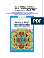 Download ebook Teaching In Todays Inclusive Classrooms A Universal Design For Learning Approach Pdf full chapter pdf