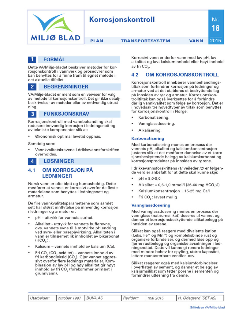 Blad 18 19 03 18 Korrosjonskontroll Pdf
