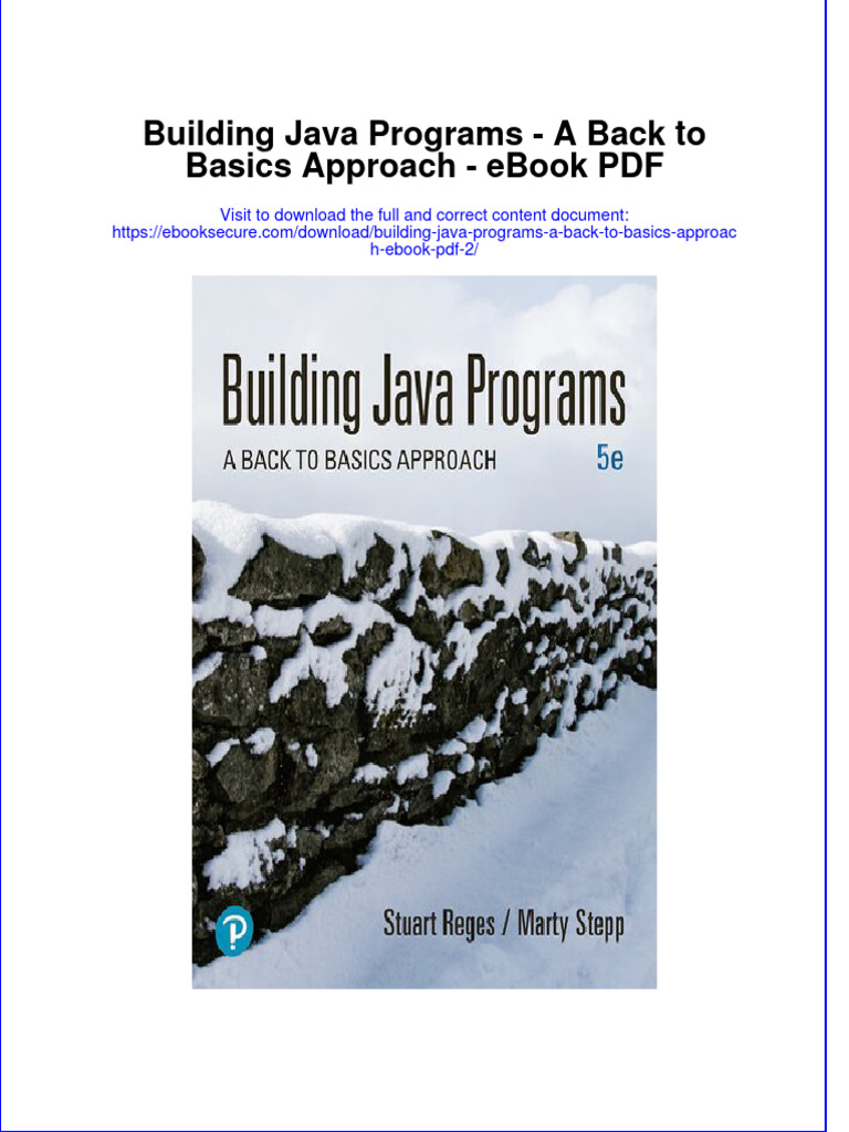 Ebook Building Java Programs A Back To Basics Approach 2 Full Chapter PDF PDF Method