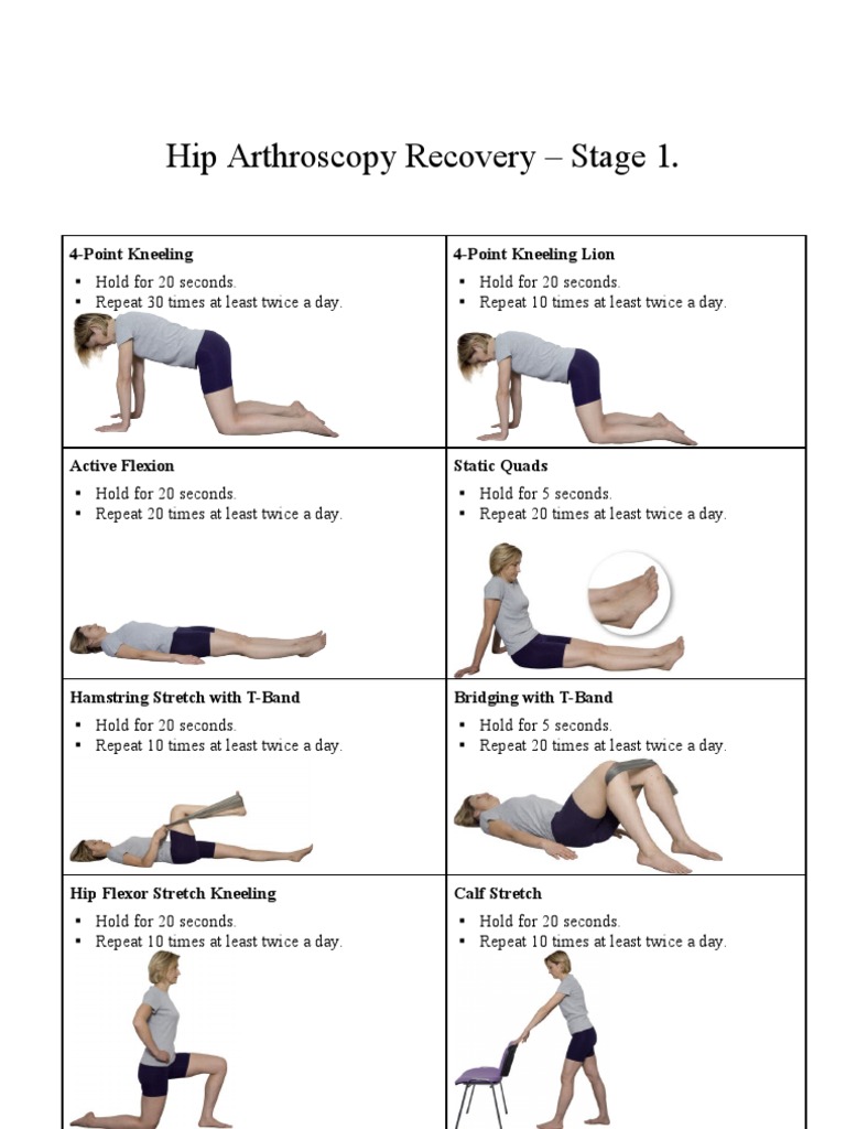 Hip Arthroscopy Recovery | PDF | Anatomical Terms Of Motion | Primate ...