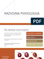 Razvojna Psihologija - Prenatalno Razdoblje I Djetinjstvo