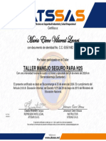 Certificados Taller Manejo Seguro para H2S MARIA