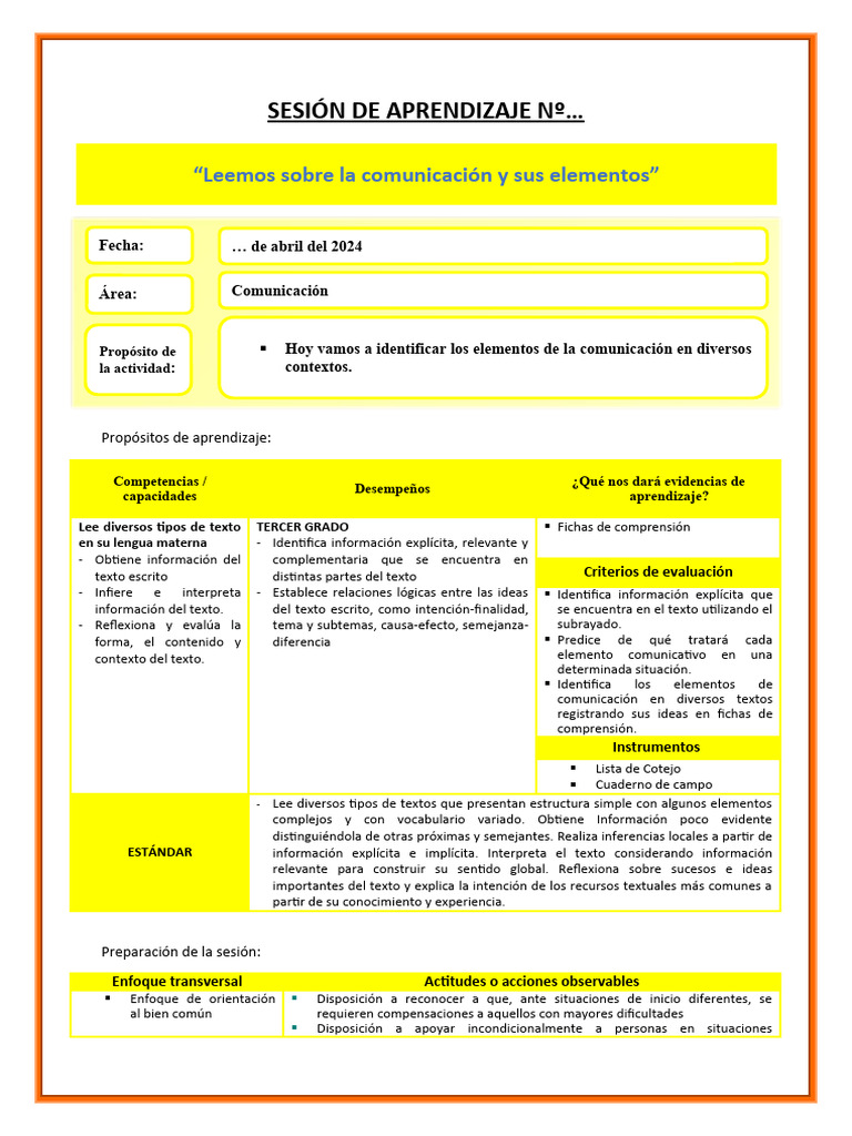 02 DE ABRIL - COMUNICACION - TERCER GRADO (2) | PDF | Comunicación ...