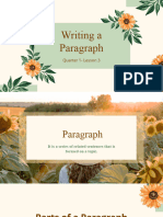 Lesson 3 - Writing Paragraphs