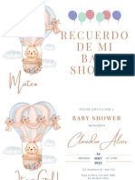 Tarjeta de Agradecimiento Baby Shower Niña Rosado - 20231007 - 122642 - 0000