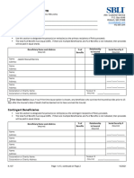 Beneficiary Change Form: Primary Beneficiaries