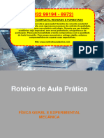 Resolução - (032 99194 - 8972) - Roteiro de Aula Prática - Física Geral e Experimental Mecânica