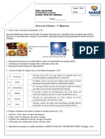 Prova de Ciencias 1º B 5º