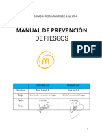 Manual de Prevención de Riesgos: Arcos Dorados Restaurantes de Chile Ltda