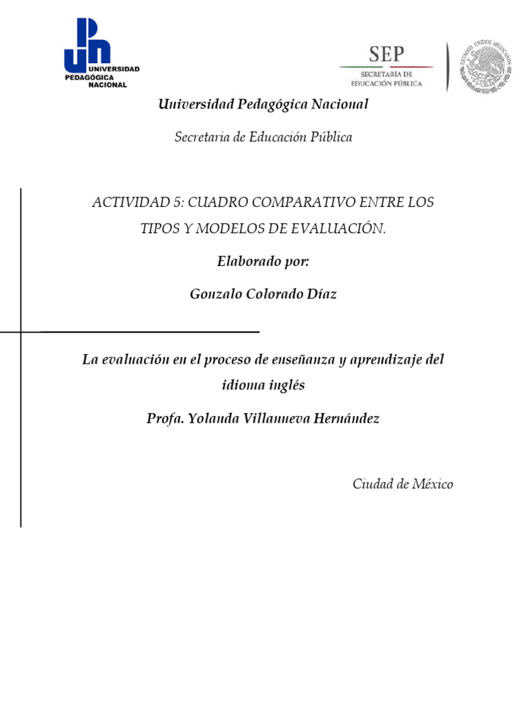 Tipos y Modelos de Evaluación Educativa | PDF | Evaluación | Enseñando