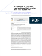 Download ebook Galvanic Corrosion Of Type 316L Stainless Steel And Graphite In Molten Fluoride Salt Pdf full chapter pdf