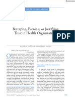 Hastings Center Report - 2023 - Platt - Betraying  Earning  or Justifying Trust in Health Organizations