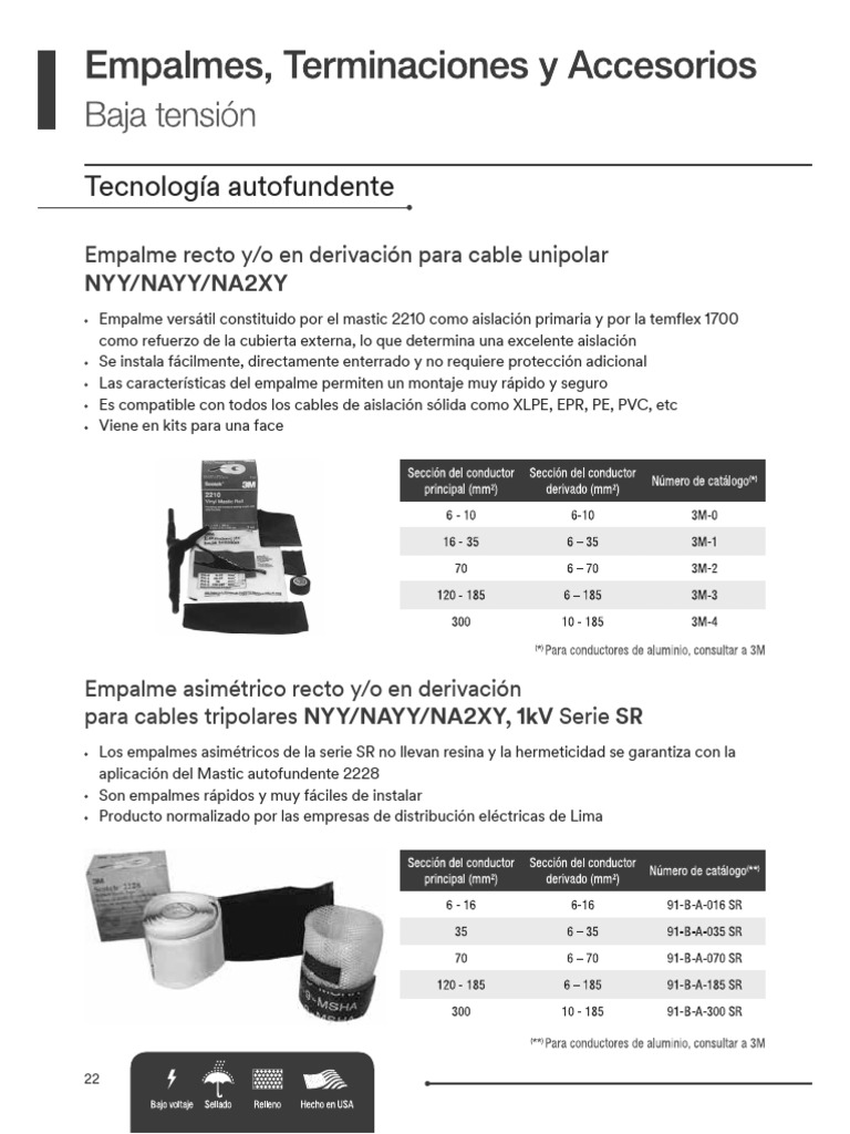 Empalmes 3m xx autofundente pdf