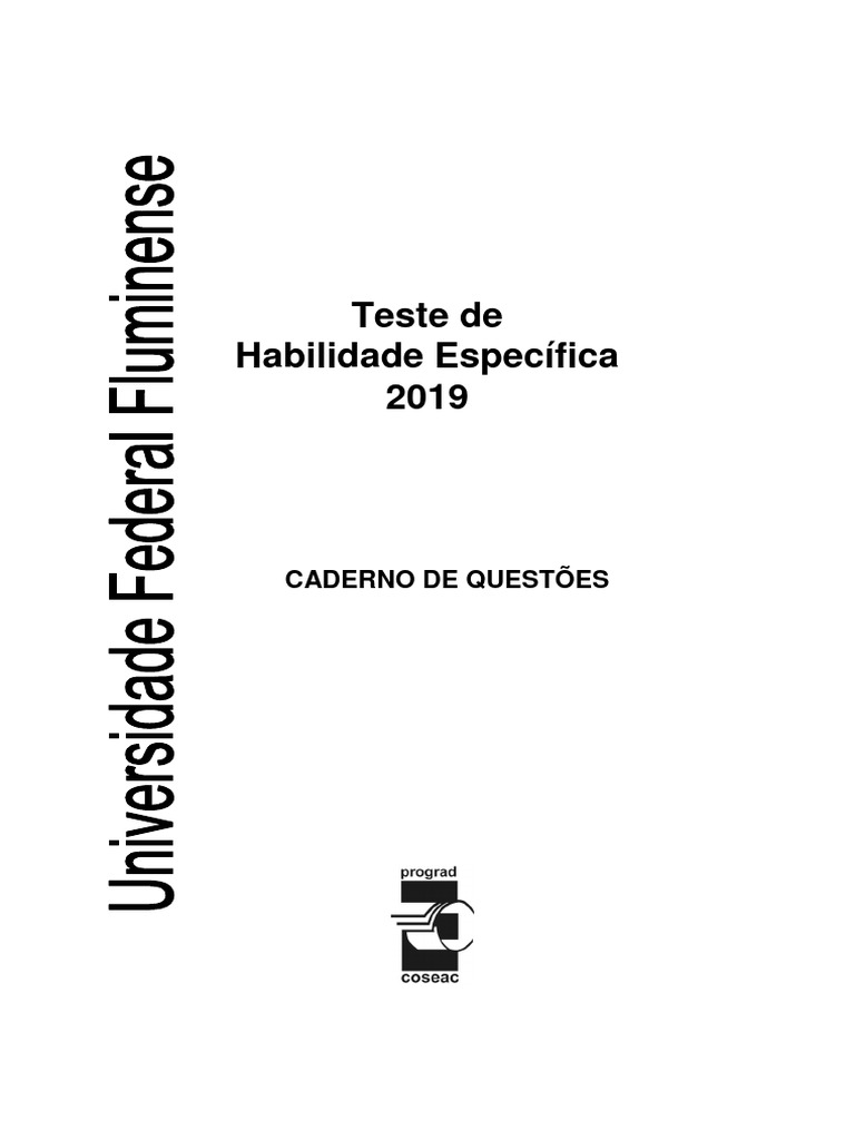 Teste de Habilidade Específica 2019 | PDF | Desenho