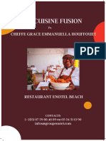 MENU RESTAURANT ENOTEL BEACH CARTE FUSION