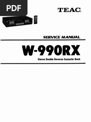 Platine Cassette TEAC W-990RX Stéréo Double Lecteur Avec Auto Reverse Et Tuner AM/FM