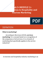 W2 - Introduction To Tourism and Hospitality Marketing - Presentation