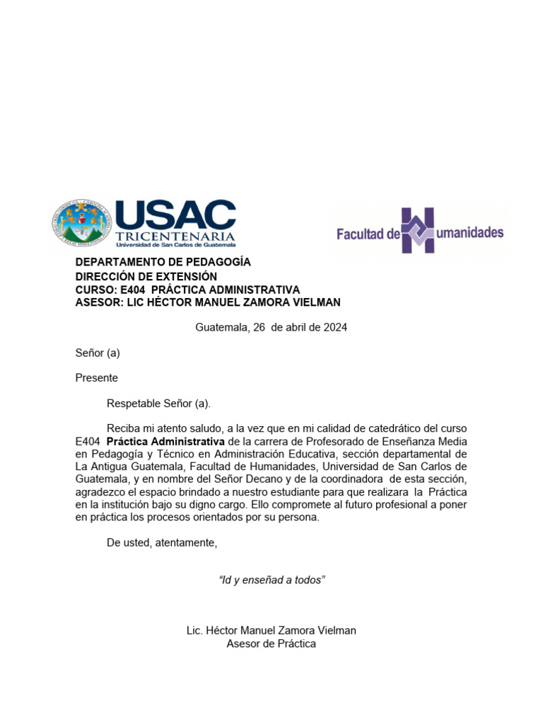 Agradecimiento por Práctica Profesional | PDF | Crecimiento personal y ...