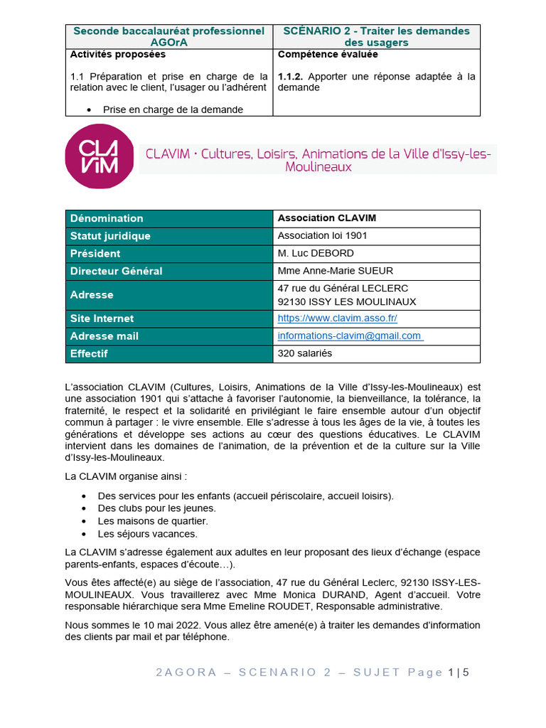 Traitement des demandes CLAVIM | PDF | Fichier informatique