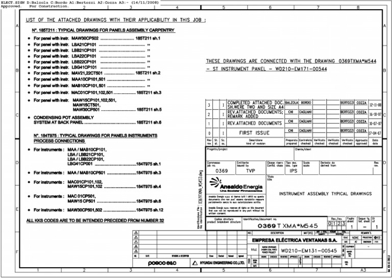 Wd210-Em131-00545 - Instrument Assembly Typical Drawings | PDF