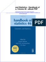 Download ebook Geometry And Statistics Handbook Of Statistics Volume 46 Pdf full chapter pdf